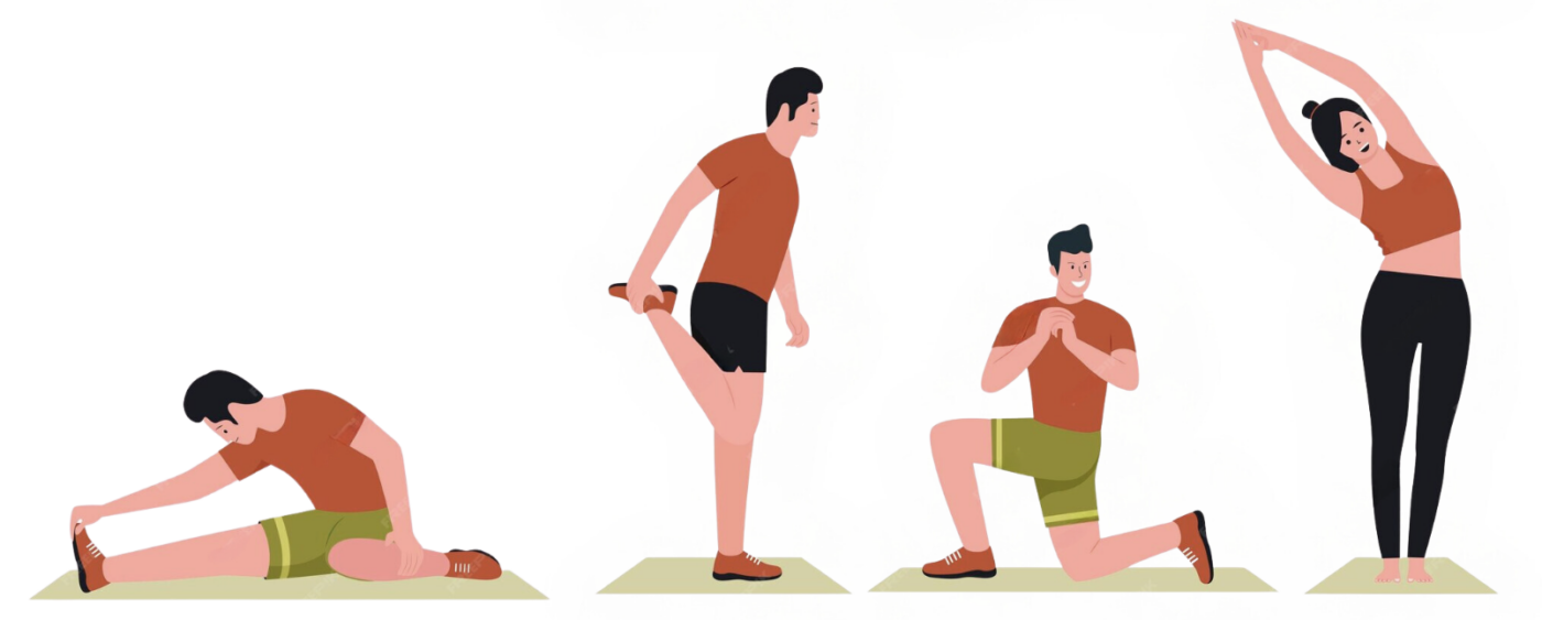 Rek en stretch oefeningen Energiek door beweging